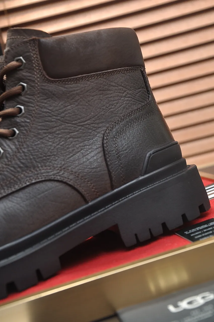 Men's shoes 💰640💶 [UGG] (full wool lining) top-end high-quality fur-in-one warm snow boots from Australia's warm luxury brand men's shoes, UGG-5877 official website synchronized, made of imported cowhide, carefully sewn...Imported rubber foam outsole (comfortable, soft, wear-resistant) The quality is really great...Exquisite workmanship, you can't put it down at first sight, available in sizes 39-44